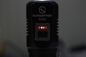 A low battery voltage indicator