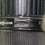 The USB port exposed