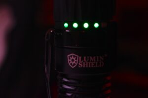 Showing battery strength on Nitecore EDC33