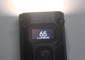 Nitecore TINI3 shows lumen level 